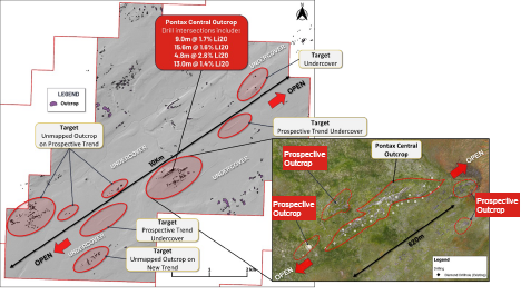 Stria Announces Numerous Targets Identified in Area with High-Grades of Up To 2.6% Li2o on its Pontax-Lithium Property