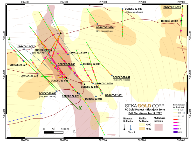 Sitka Drills 19.0 metres of 1.03 g/t Gold at its RC Gold Project, Yukon